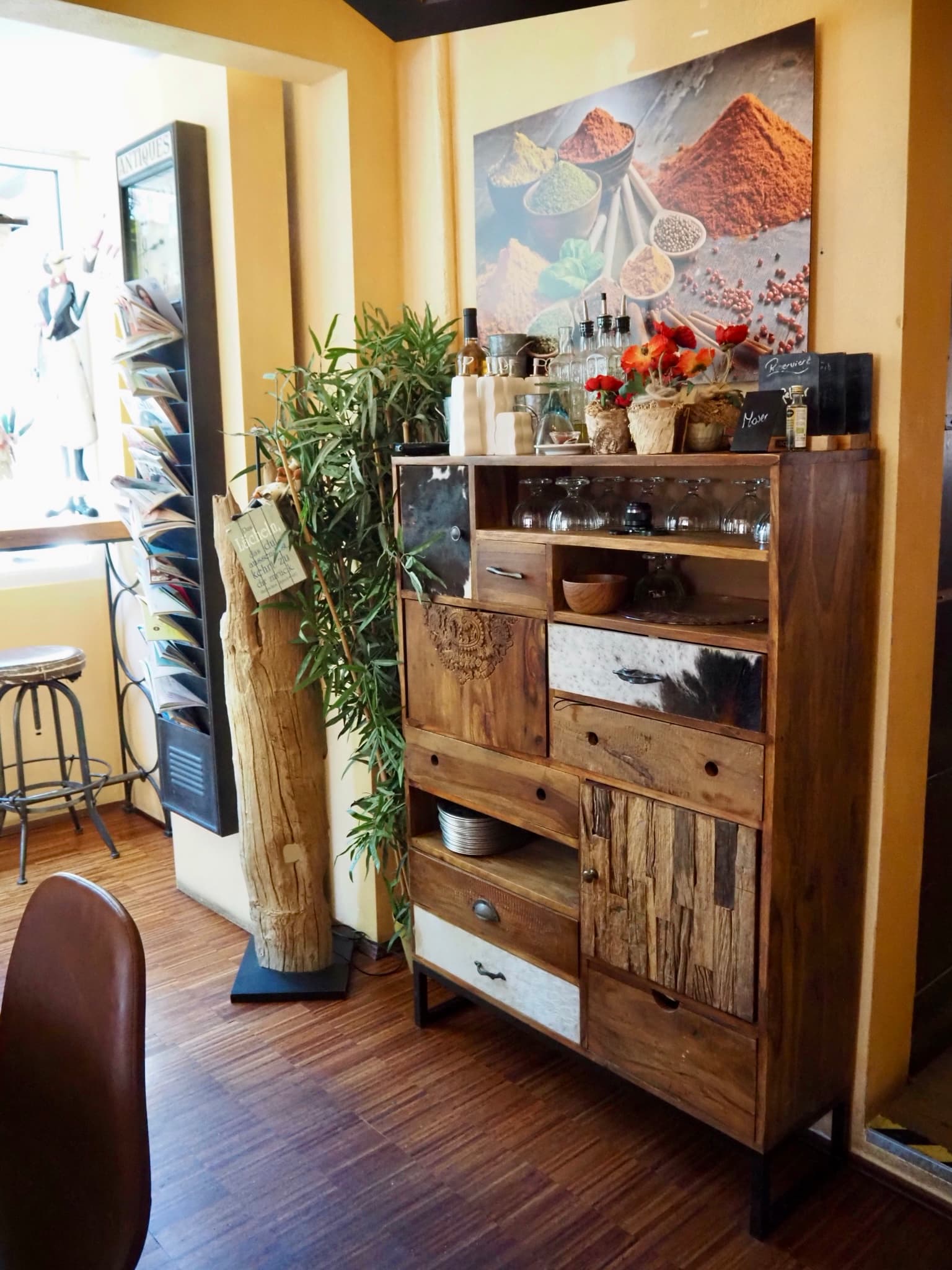 Fresh organic ingredients from the kitchen