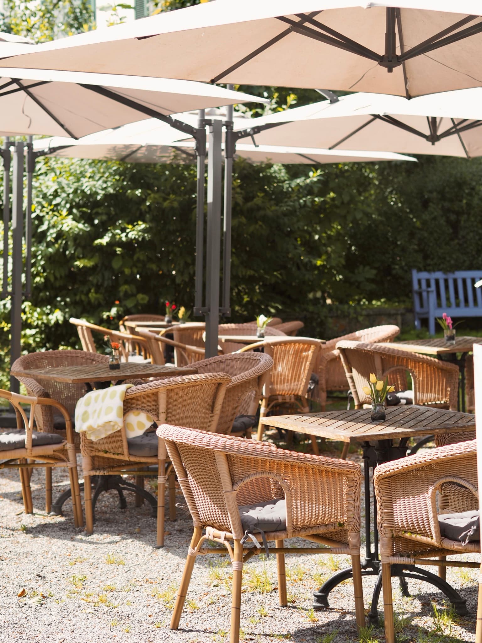 Detail view of the café interior